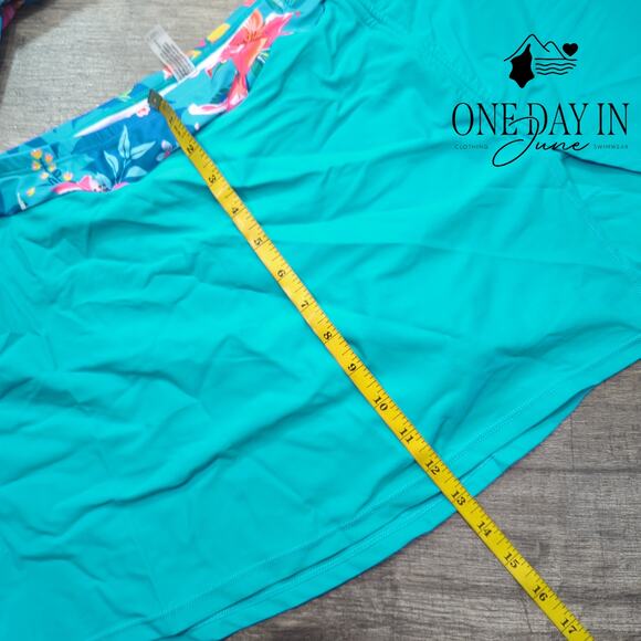 Yonique Floral Skirted Tankini Swimsuit Size XL - Picture 6 of 8